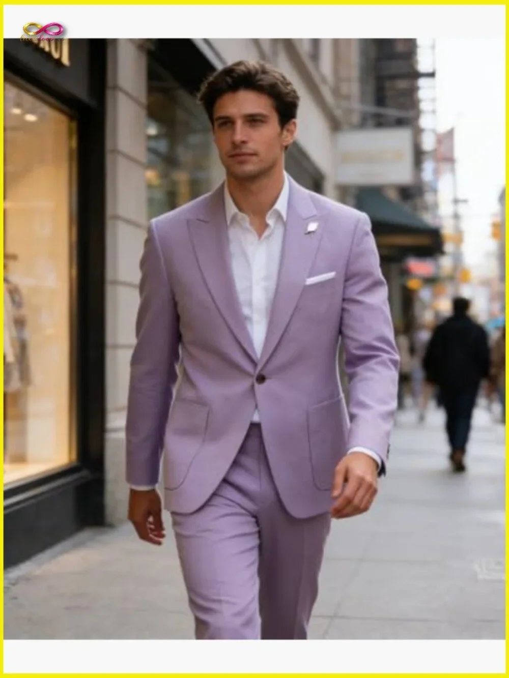 Slim Fit Linen Suit Set Formal Wedding Business Casual Classic Mens Outfits
